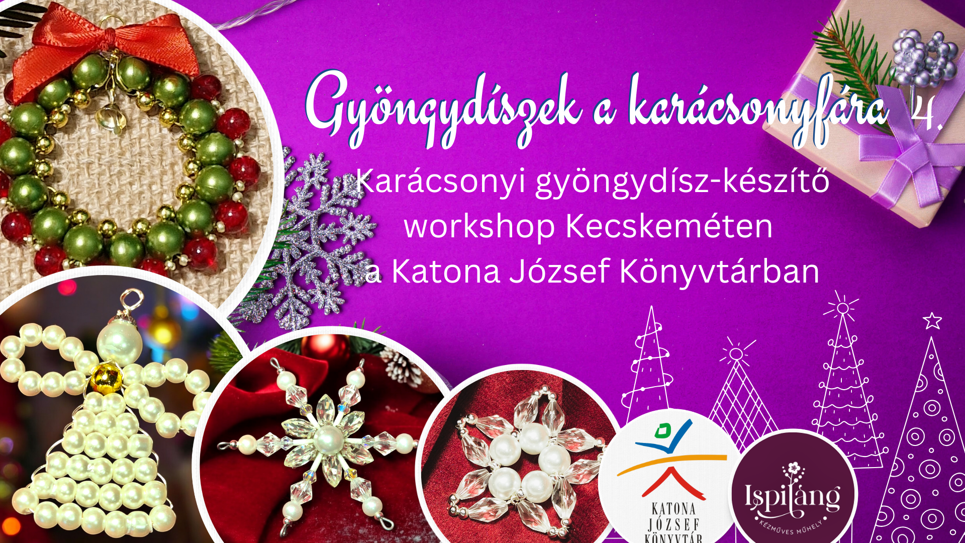 Karácsonyi gyöngydíszkészítő workshop